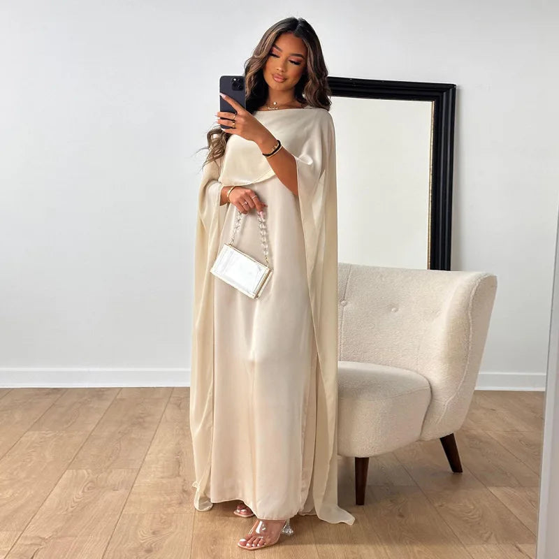 Jennifer - Elegantes Cape Maxi Kleid