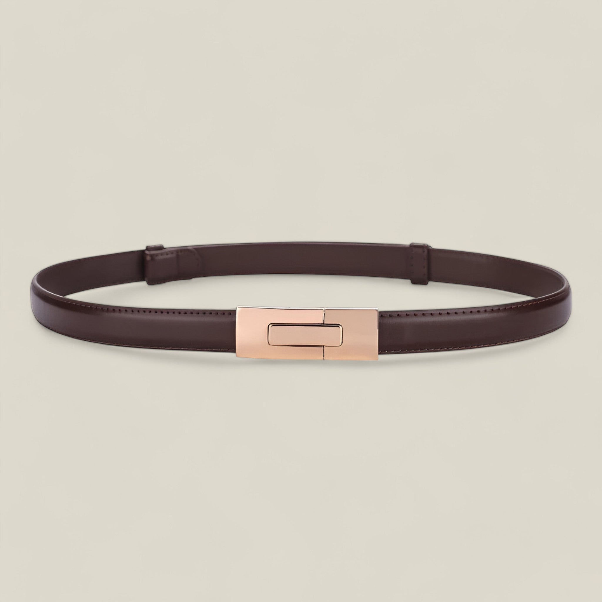 Sophia Slim Lederbelt mit goldener Schnalle