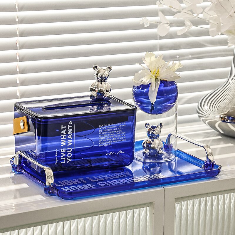 BearBliss - Dekoratives Glasvasen-Set mit niedlichen Bärenfiguren