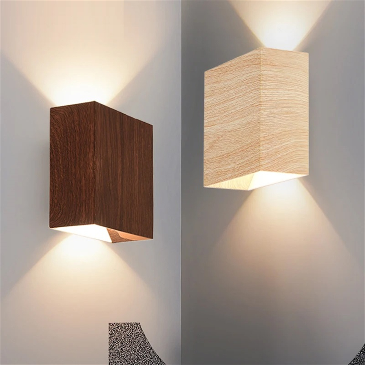 NordLys Holz Wandleuchte – Minimalistische Wandleuchte