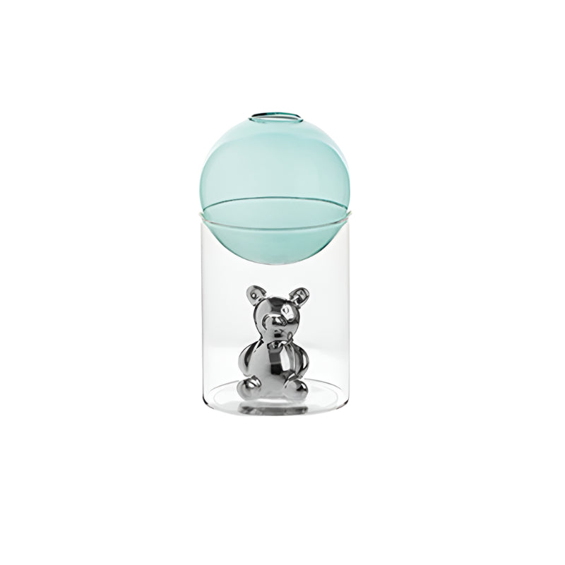 BearBliss - Dekoratives Glasvasen-Set mit niedlichen Bärenfiguren