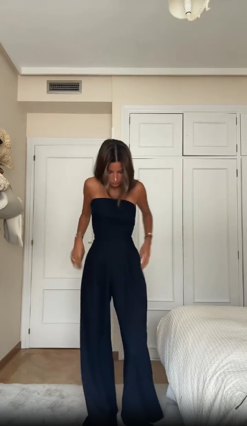 Luna stroploser Jumpsuit mit weitem Bein