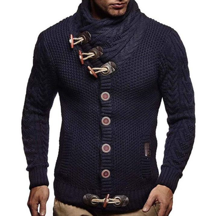 Kristian - Rollkragenpullover mit Schnallen und Taschen