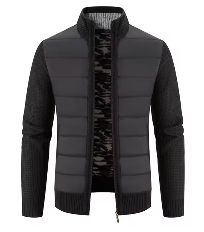 Ethan Stehkragen Pullover – Langärmelige Herrenjacke