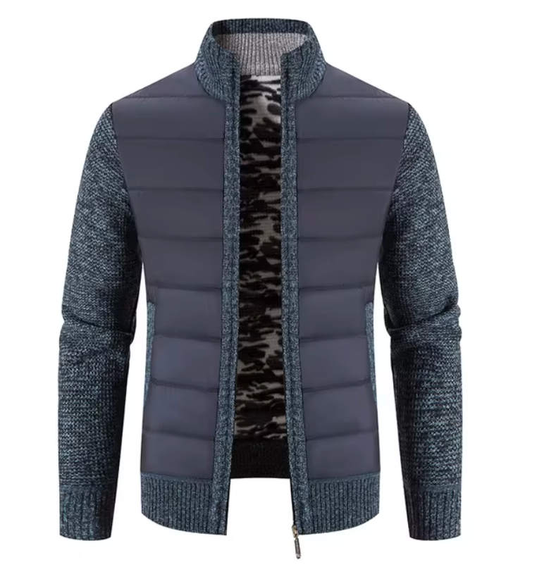 Ethan Stehkragen Pullover – Langärmelige Herrenjacke