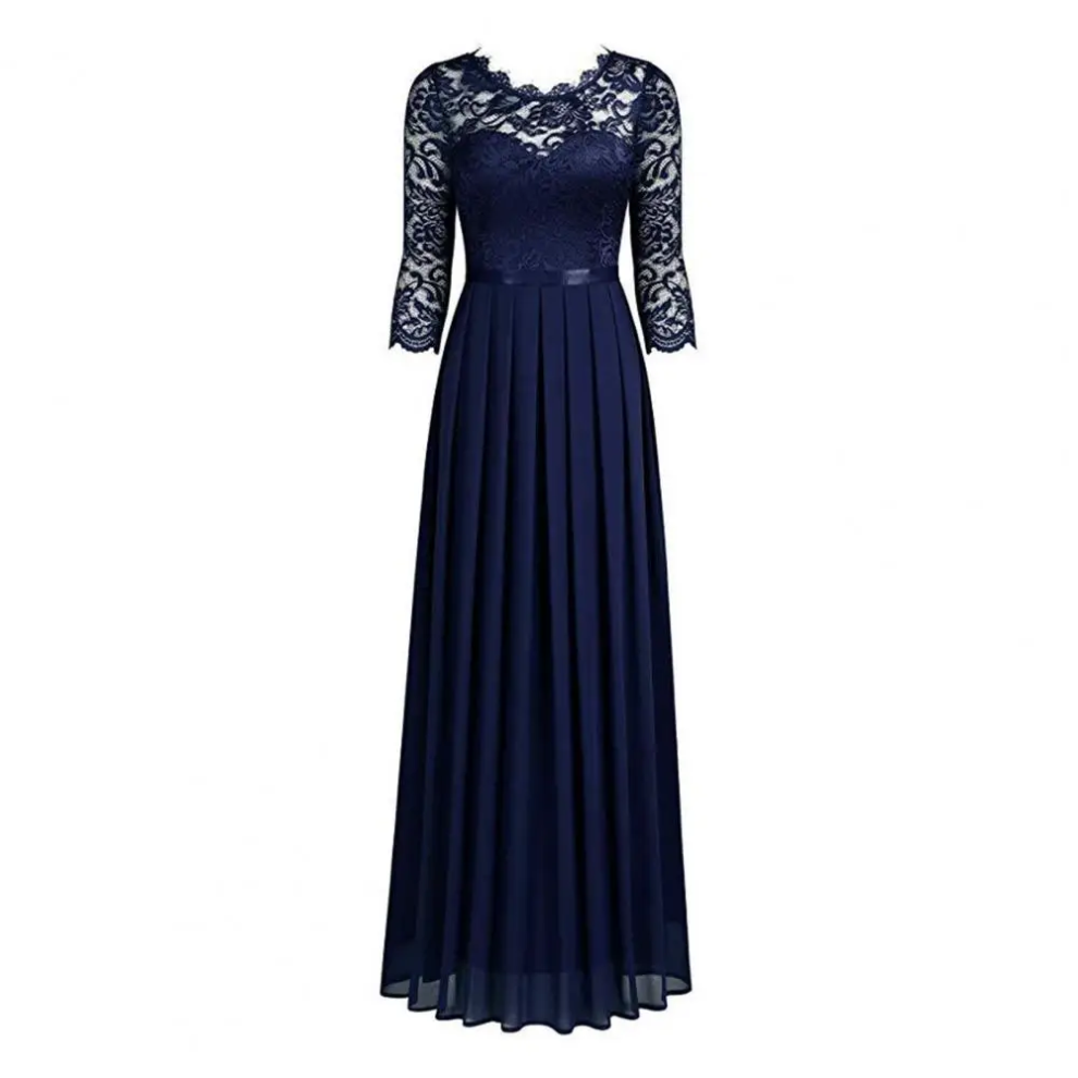 Kale - Elegante Maxikleid mit flatternden Spitzenärmeln