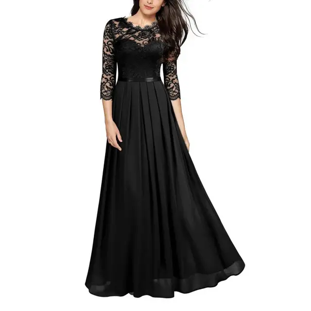 Kale - Elegante Maxikleid mit flatternden Spitzenärmeln