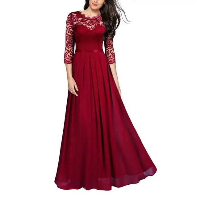 Kale - Elegante Maxikleid mit flatternden Spitzenärmeln