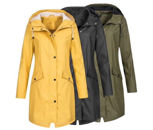 Damen Regenjacke Kaye mit Kapuze