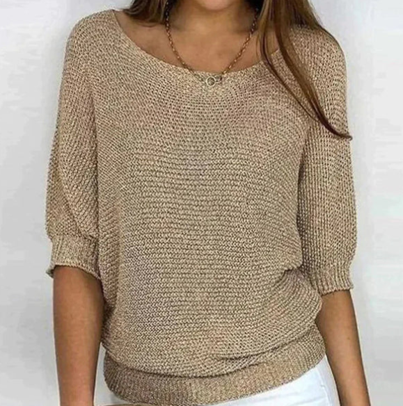 Diana | Gestrickter Pullover mit Puffärmeln