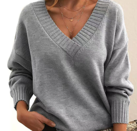 Eleganter Pullover mit V-Ausschnitt Kyline