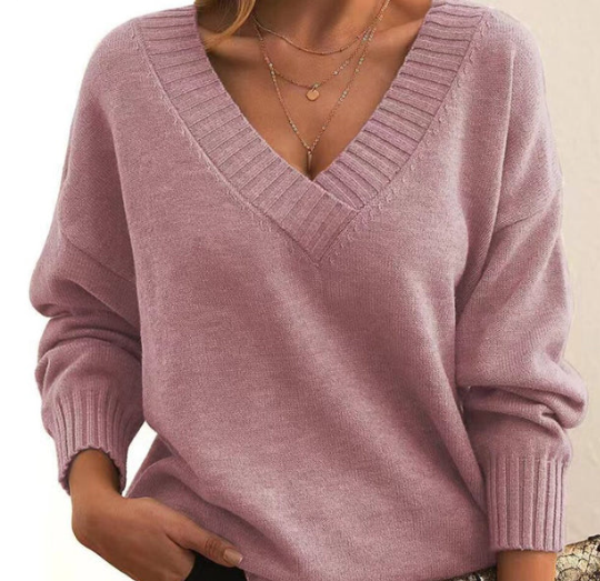 Eleganter Pullover mit V-Ausschnitt Kyline