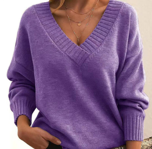 Eleganter Pullover mit V-Ausschnitt Kyline