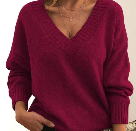 Eleganter Pullover mit V-Ausschnitt Kyline