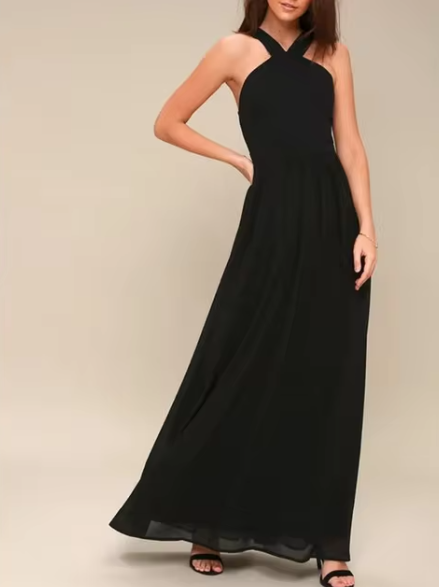 Leoney Luxus Langes Kleid | Mühelose lässige Eleganz für jeden Anlass