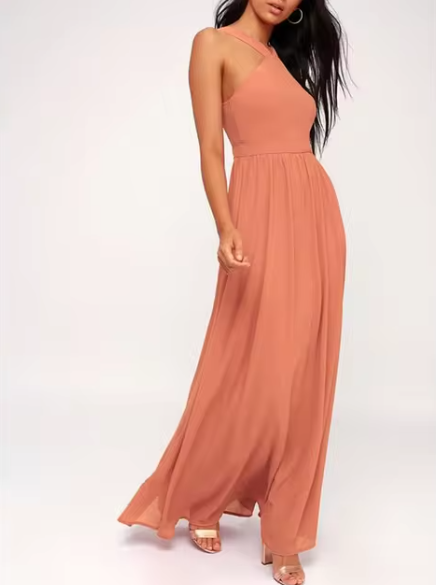 Leoney Luxus Langes Kleid | Mühelose lässige Eleganz für jeden Anlass