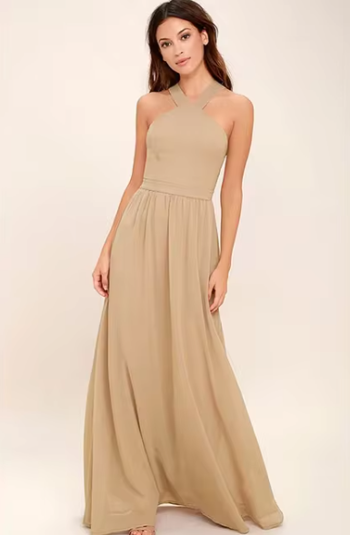 Leoney Luxus Langes Kleid | Mühelose lässige Eleganz für jeden Anlass