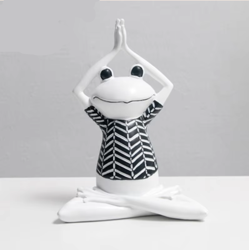 ZenFrog - Stilvolle meditative Frosch-Homemodern Figur Deko