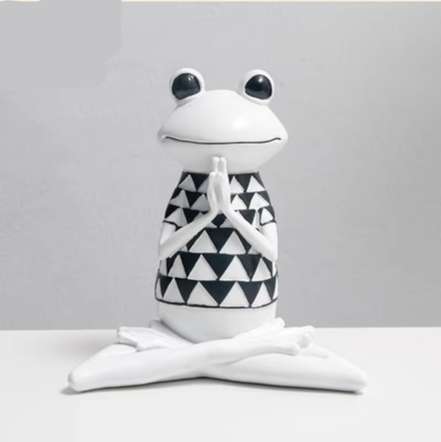 ZenFrog - Stilvolle meditative Frosch-Homemodern Figur Deko