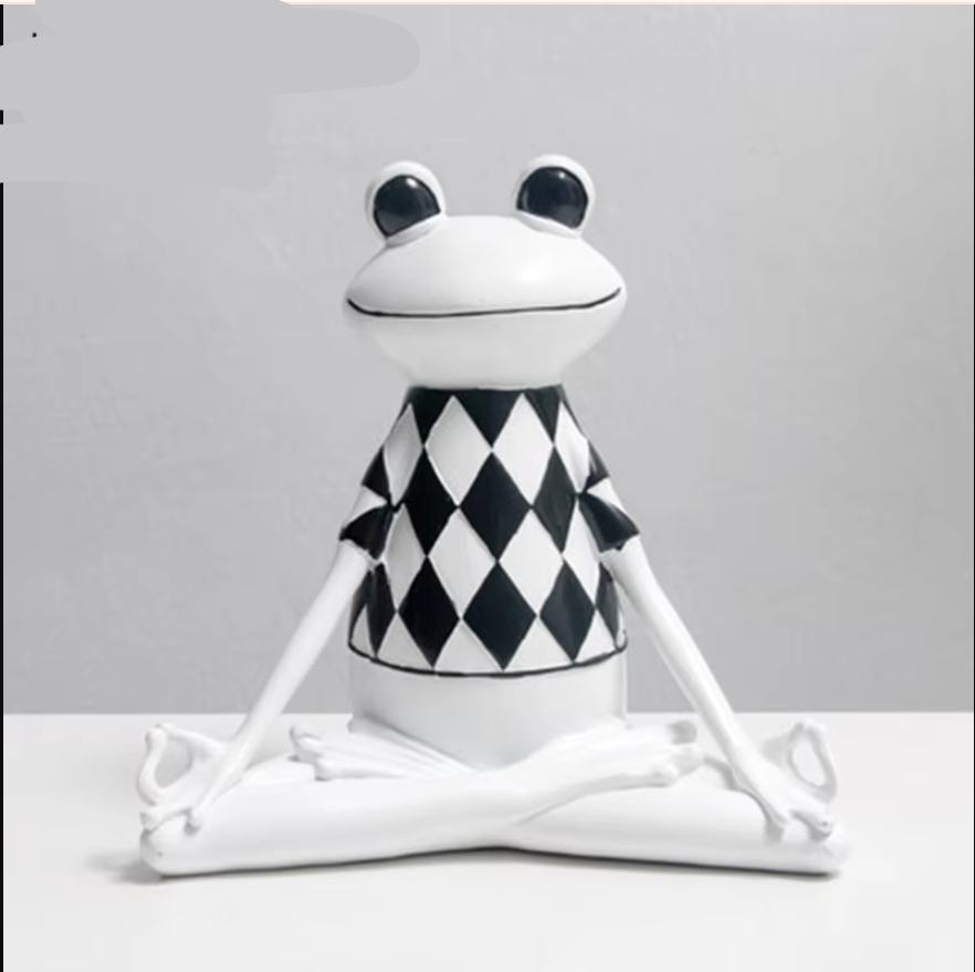 ZenFrog - Stilvolle meditative Frosch-Homemodern Figur Deko
