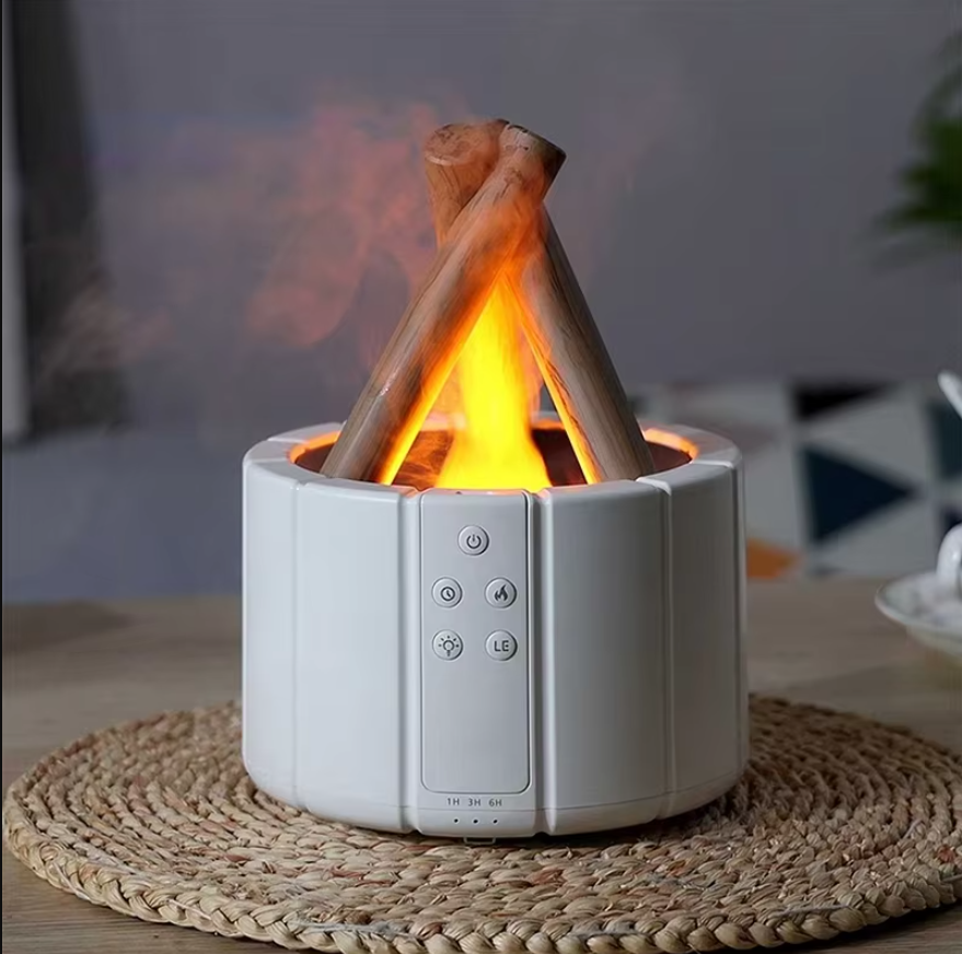 AirFlame Ultraschallluftbefeuchter mit kaminähnlichem Flammeneffekt – Kompakt & Effektiv