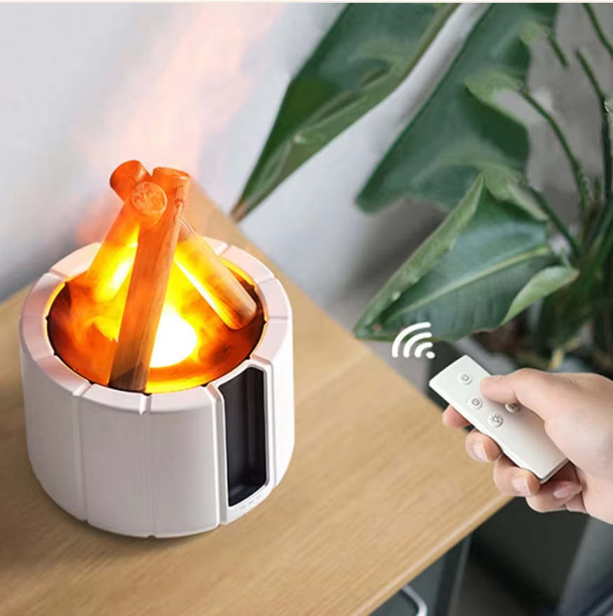 AirFlame Ultraschallluftbefeuchter mit kaminähnlichem Flammeneffekt – Kompakt & Effektiv