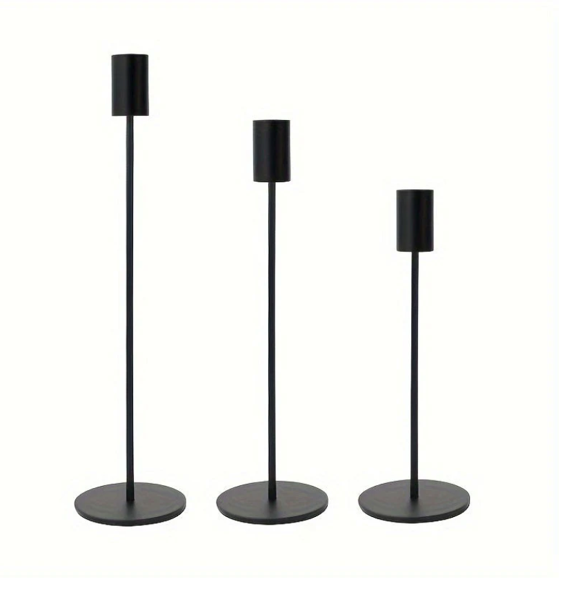 LumiÉlan 3-teilige Kerzenständerset – Eleganz und einzigartige Dekoration für Ihren Tisch