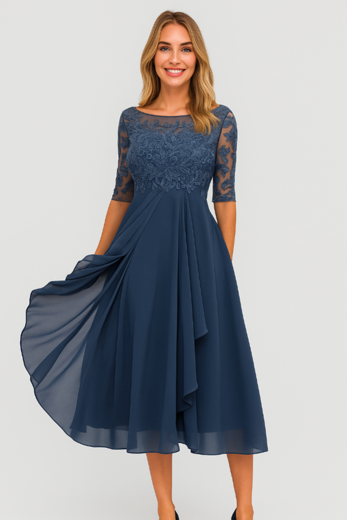 Elara – Zarte blonde Abendkleid für elegante Anlässe