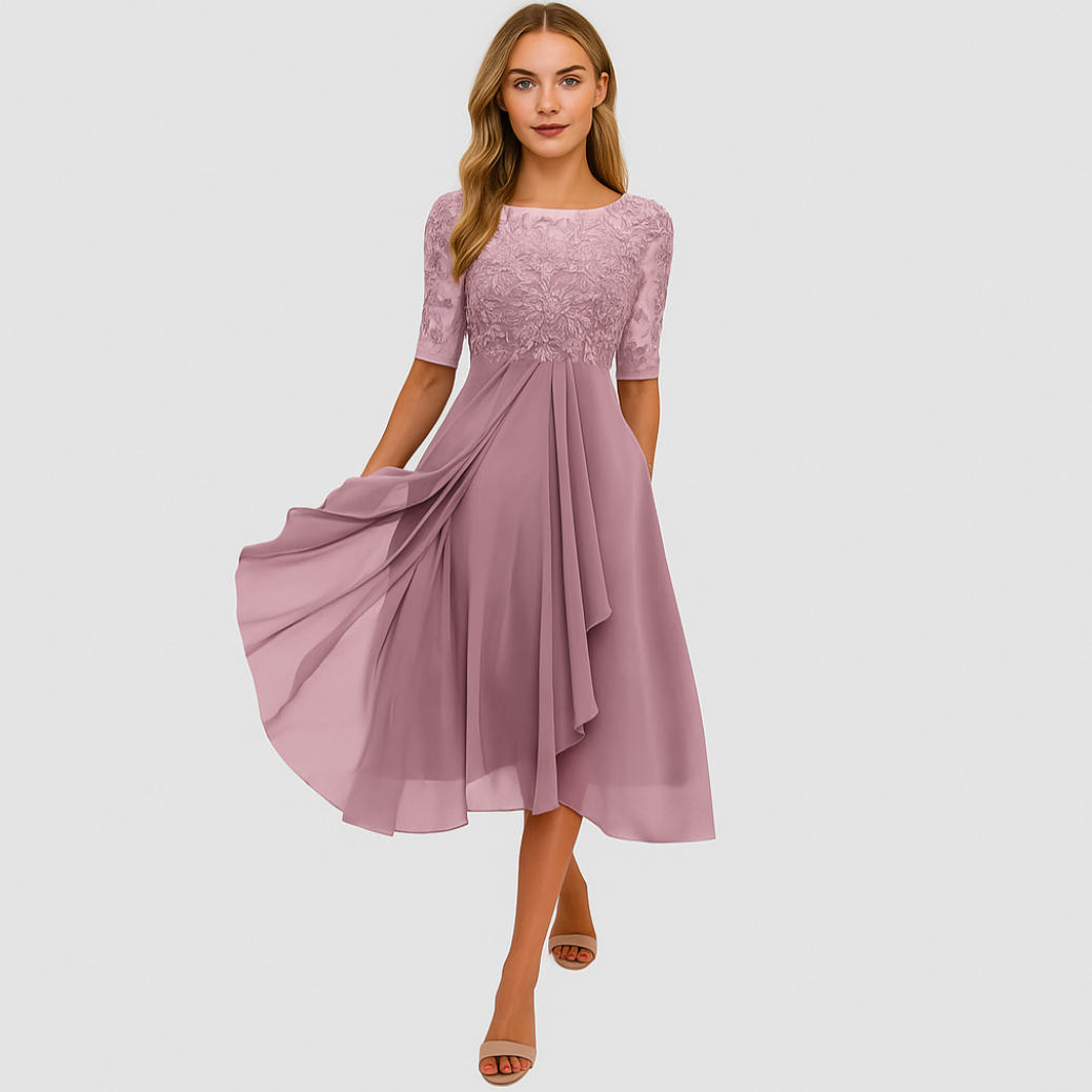 Elara – Zarte blonde Abendkleid für elegante Anlässe