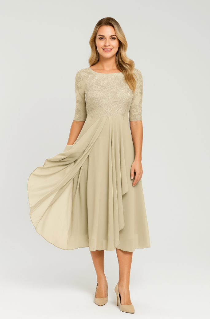 Elara – Zarte blonde Abendkleid für elegante Anlässe
