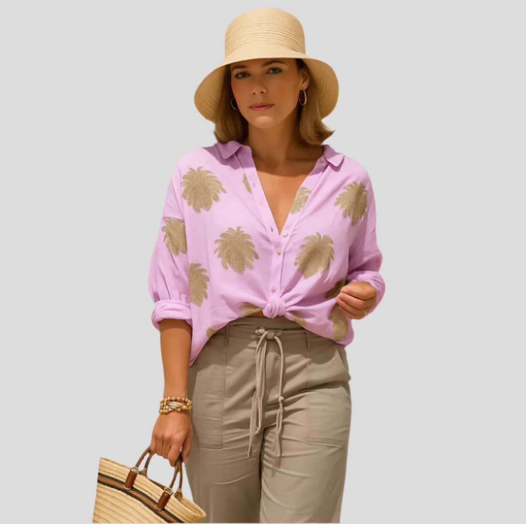 Isla Bohemian Chic Sommerbluse – Längeres Langarm-Top