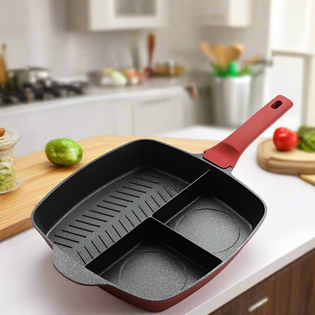 TrioCook - Antihaft-Pfanne mit mehreren Fächern