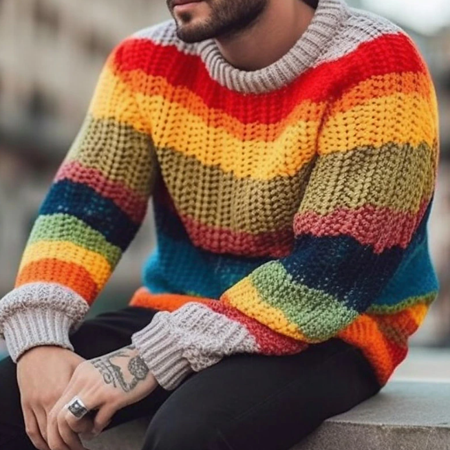 Alexander farverig gestreifter Pullover