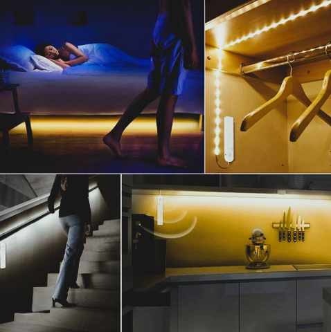 GlowTrail - Bewegungsaktiviertes Batteriebetriebene LED Streifenlicht