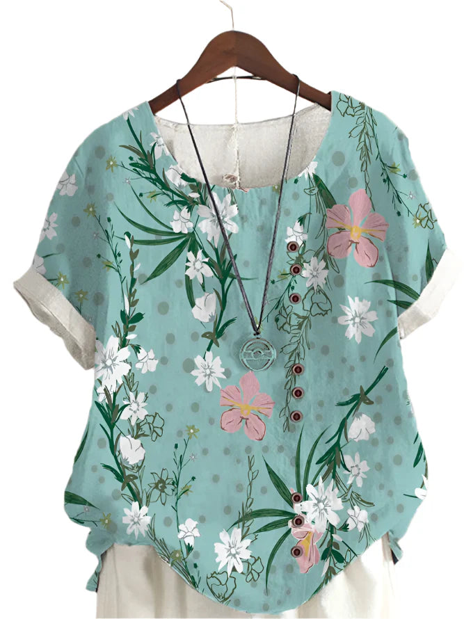 Elora - Elegantes Hemd mit Blumenmuster für Frauen