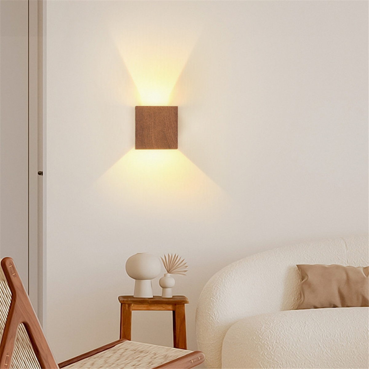 NordLys Holz Wandleuchte – Minimalistische Wandleuchte