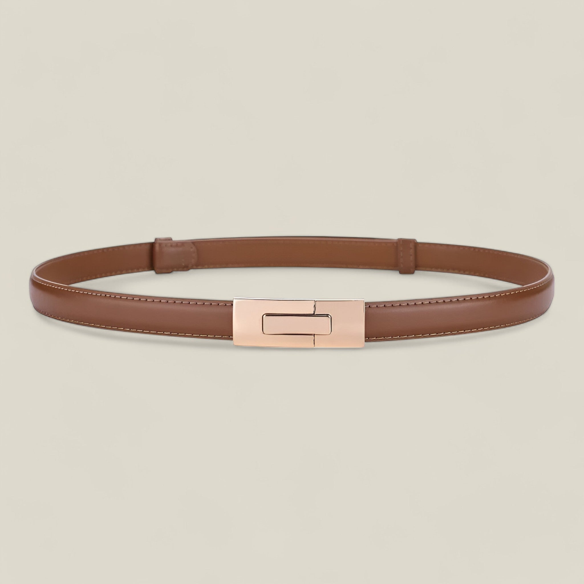 Sophia Slim Lederbelt mit goldener Schnalle