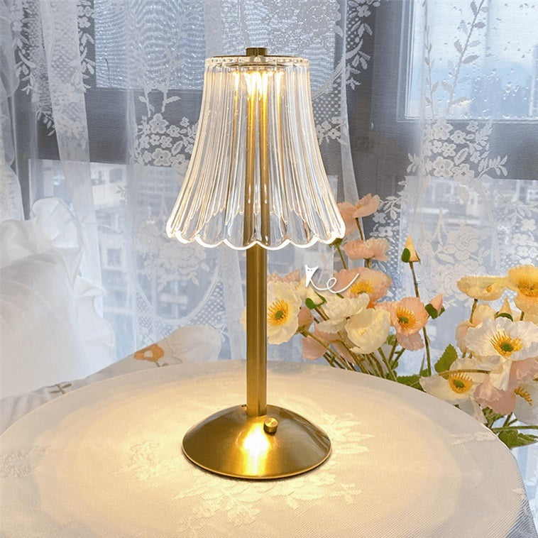 Elegante Kristall-Tischlampe