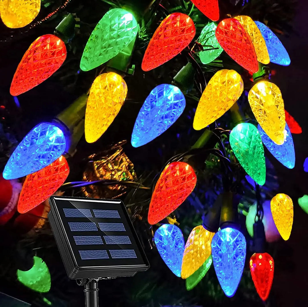 GlowLume Solarbetriebene C6 Lichterkette – Schaffen Sie Eine Magische Außendekoration