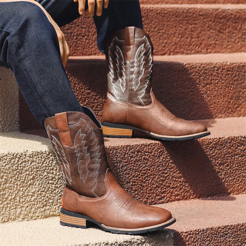 Alexander - Klassische Western-Cowboystiefel mit ganztägigem Komfort