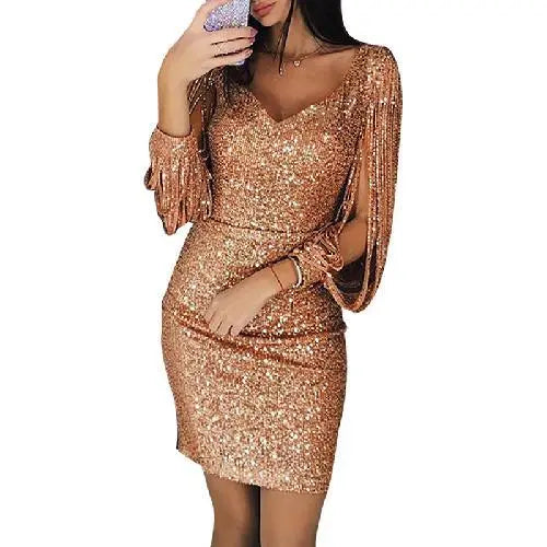 Farrah Sexy Glamourös Glitzerkleid