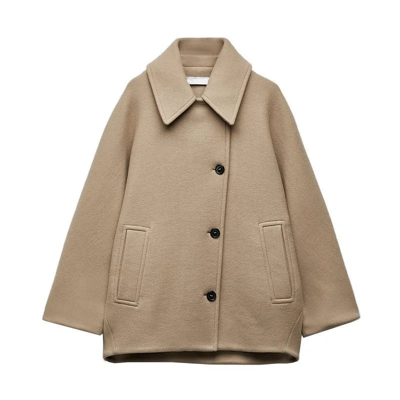 Caroline - Lässiger oversized Wollmischmantel