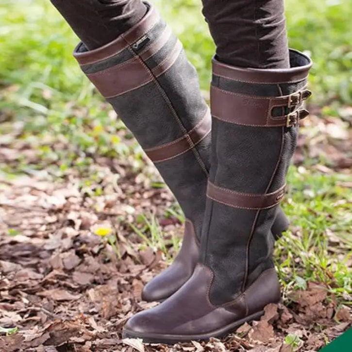 Alberte – Bequeme, rutschfeste Wadenstiefel mit Riemen