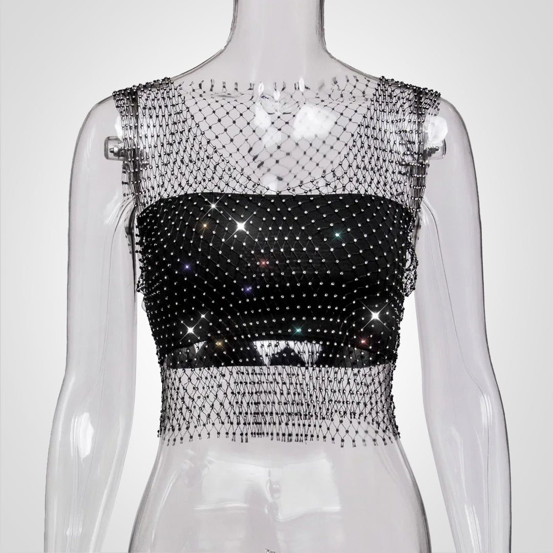 Sparkle | Crop Top ohne Ärmel