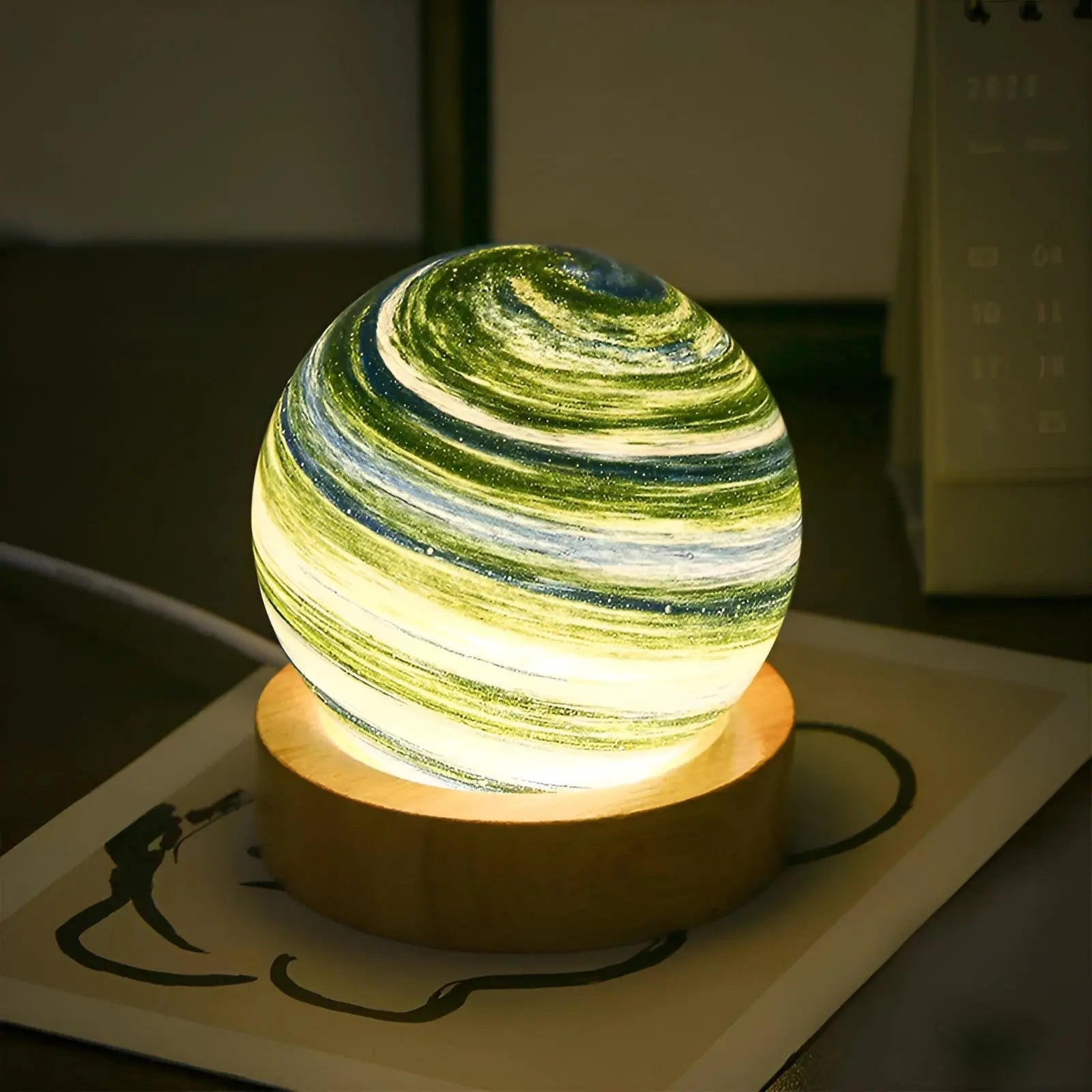 Jensen 3D Glas Mini Rumplanet Lampe