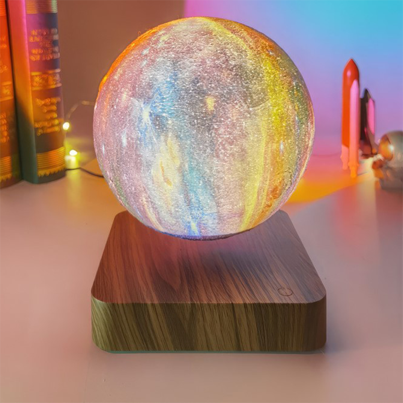 GlowSphere Orbit Lampe – Schwebendes 3D-Mondlicht mit magnetischer Levitation