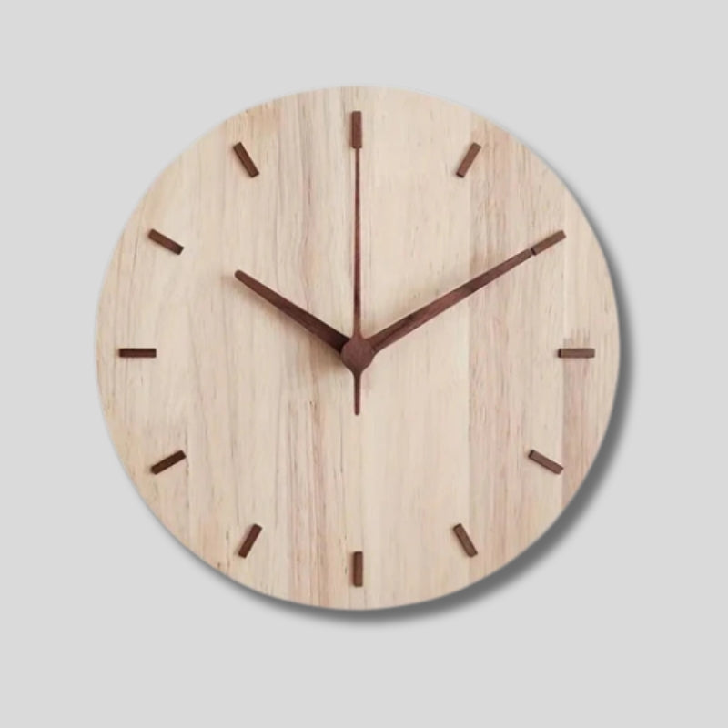 TimeMode - Minimalistische runde Wanduhr aus Holz