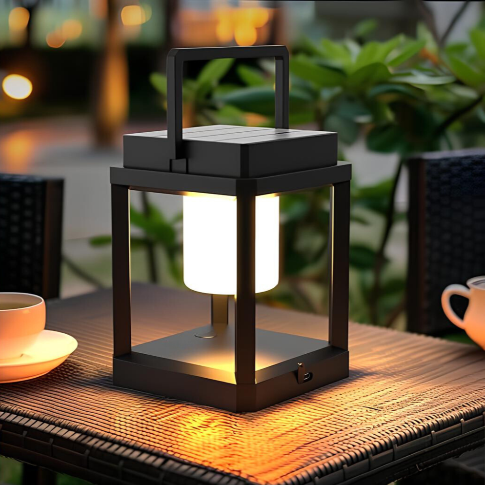 Lyssol Tragbare Solarlampe mit Verstellbarer Außenbeleuchtung