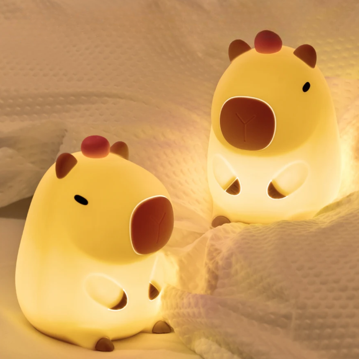 CappyGlow - Weiche Nachtlampe mit Capybara-Thema