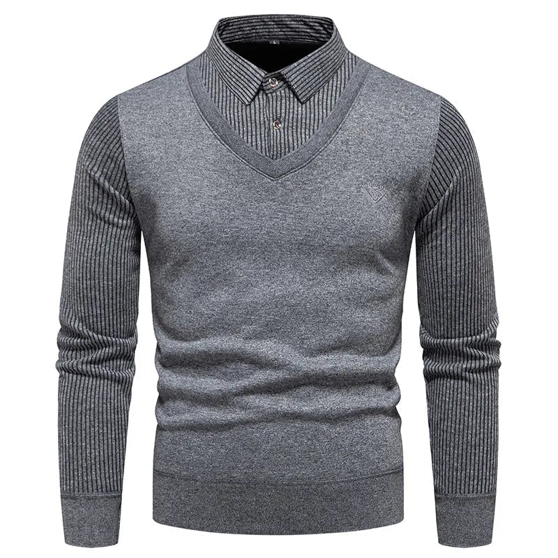 Jesper – Bequemer Slim-Fit Pullover aus zwei Teilen